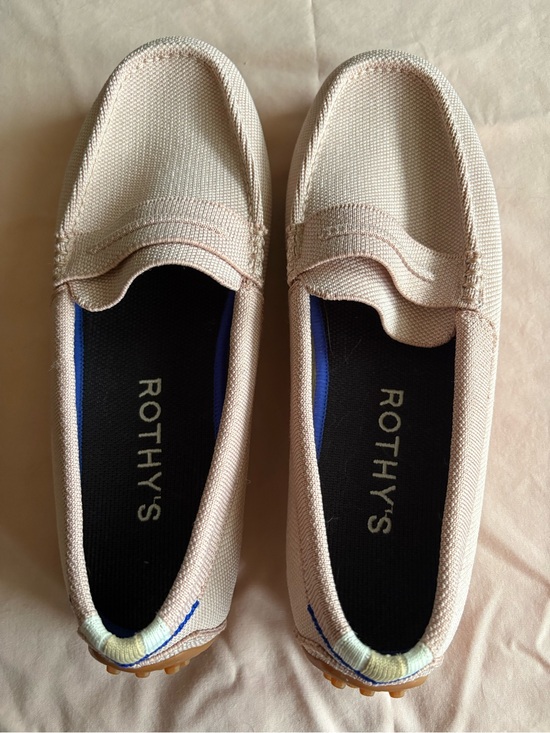 Rothy's Shoes - Rothy's Light Pink Knit Penny Loafers